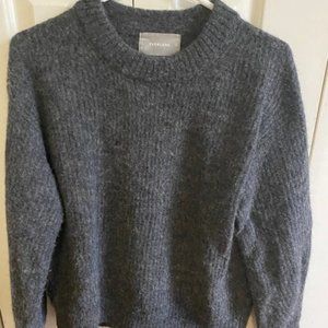 Everlane The Oversized Alpaca Crew in Heather Charcoal Size XS